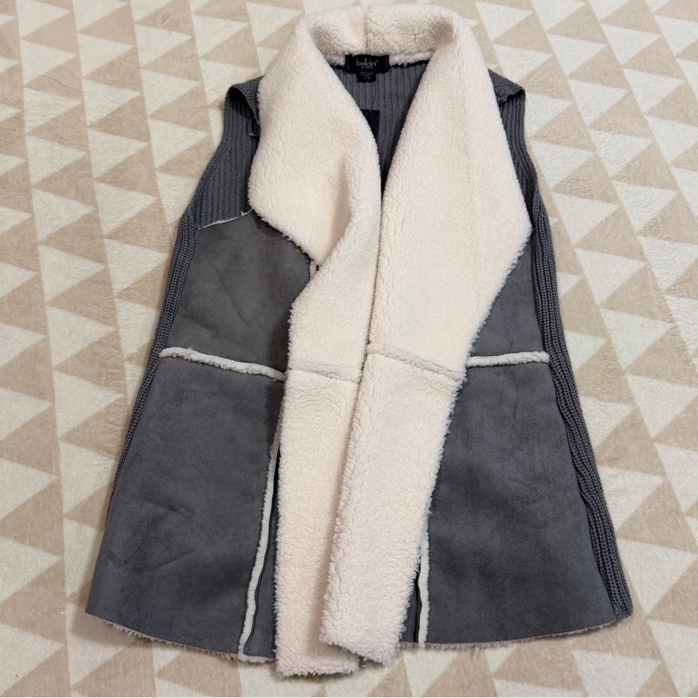 Belldini
Women's Black Label Sherpa-Trim Sweater Vest pebble ivory